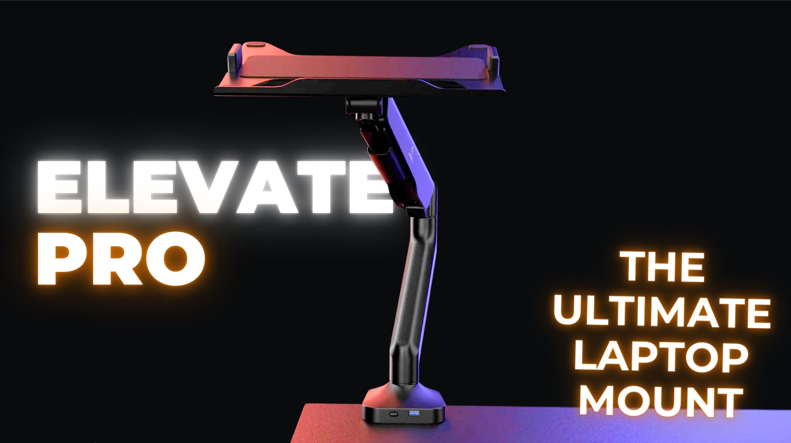 Load video: Deskello Elevate Pro Laptop Mount Video