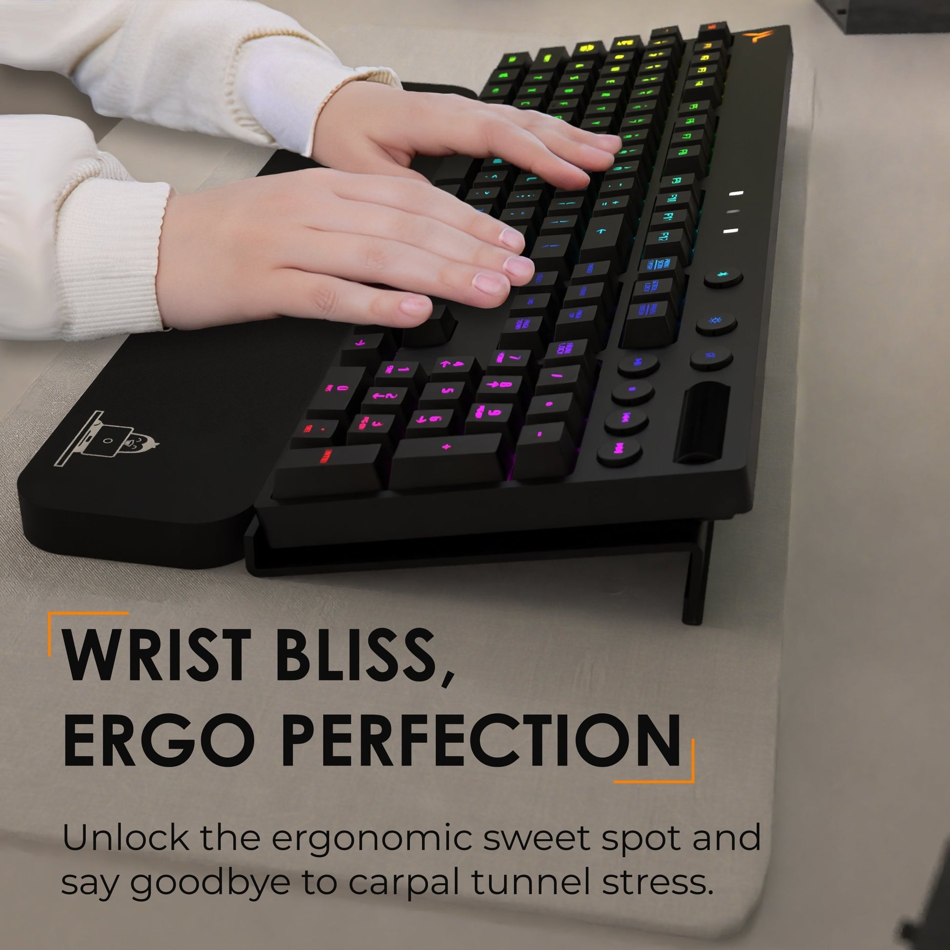 ErgoCombo Keyboard Stand with Wrist Rest - Deskello
